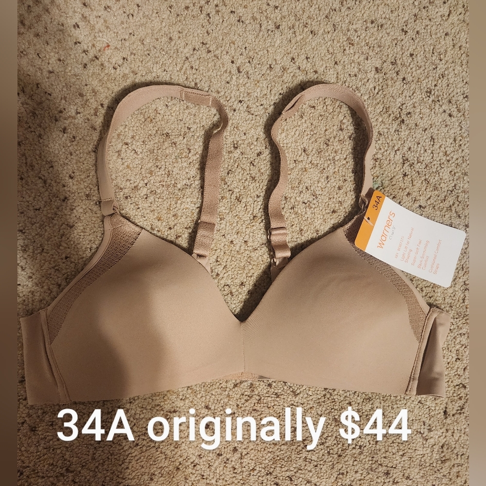 Womens Warners cloud 9 wirefree nude bra 34A - Picture 2 of 2
